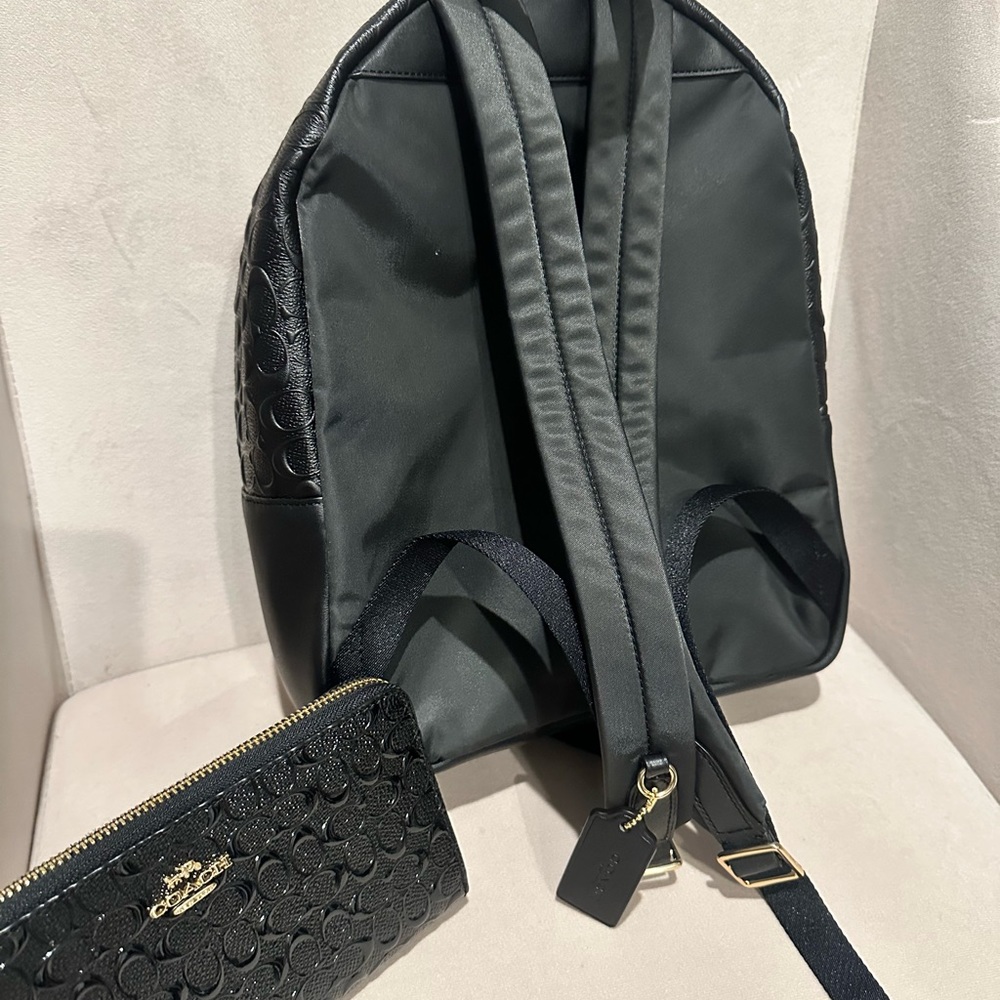 Coach Black Backpack and Wallet Set - Picture 2 of 3